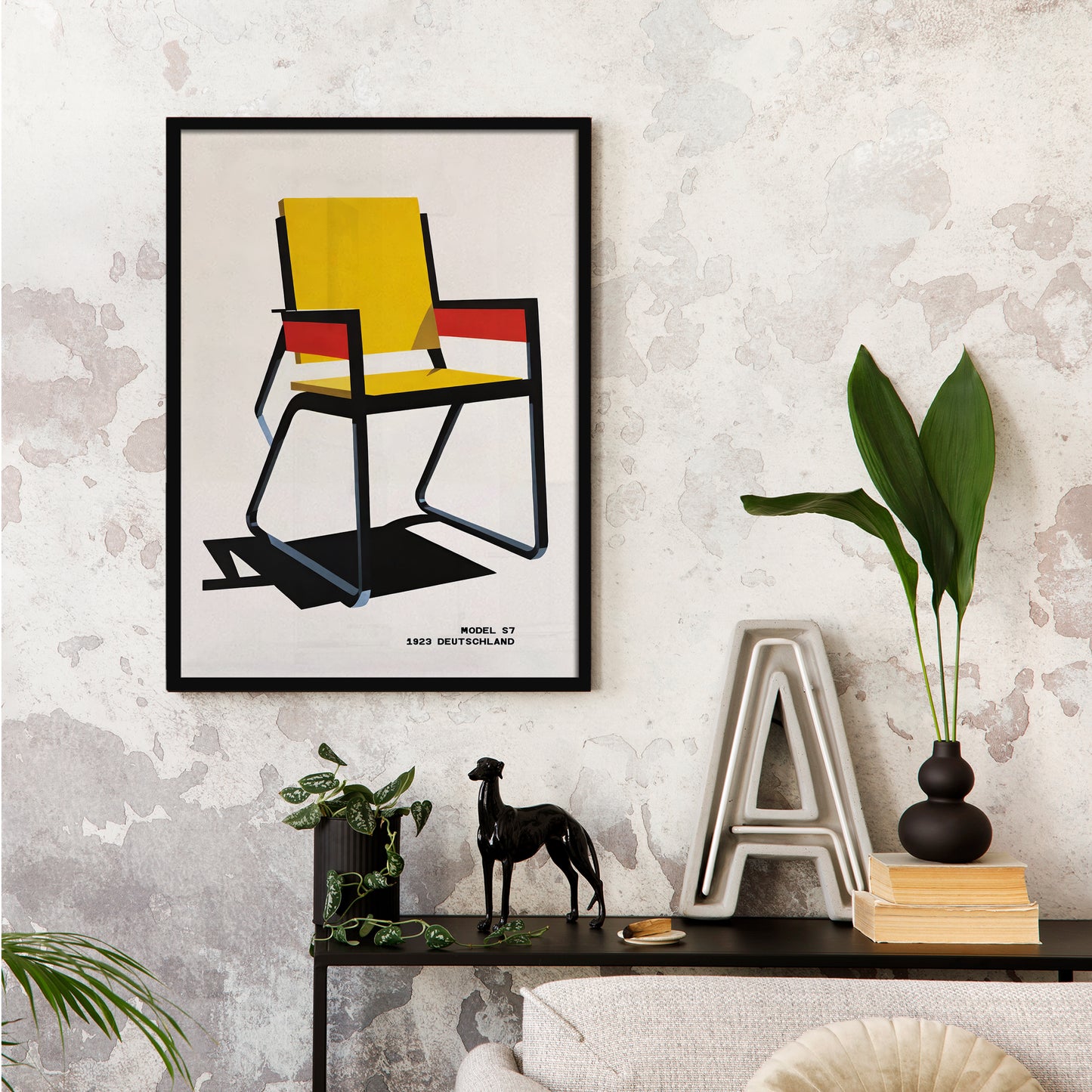 Bauhaus Chair Model S7 Poster