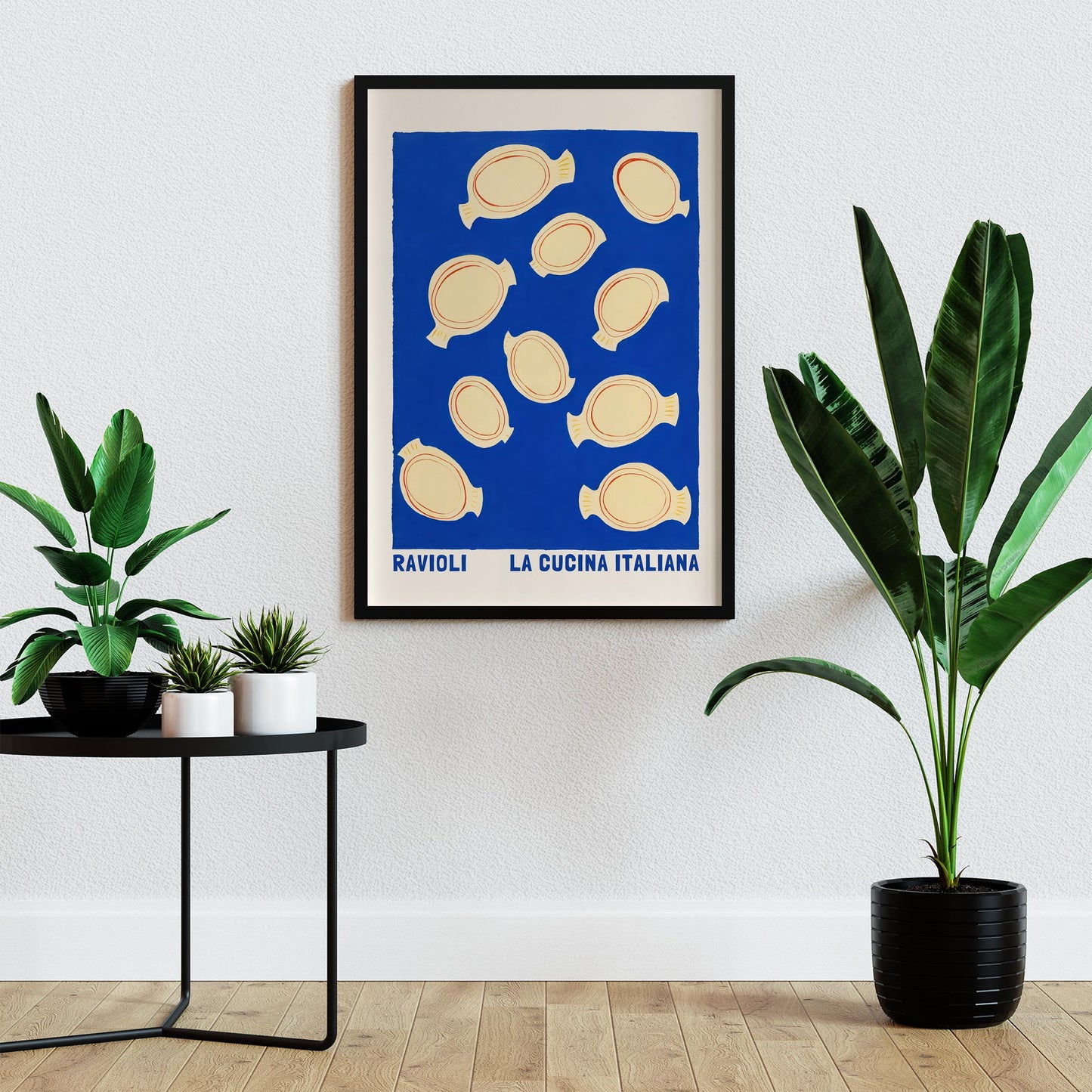 Ravioli Pasta Pattern Poster Print
