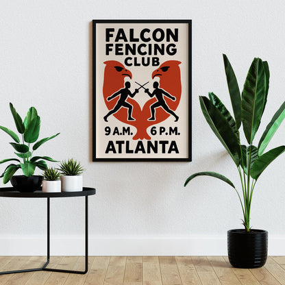 Falcon Fencing Club Poster