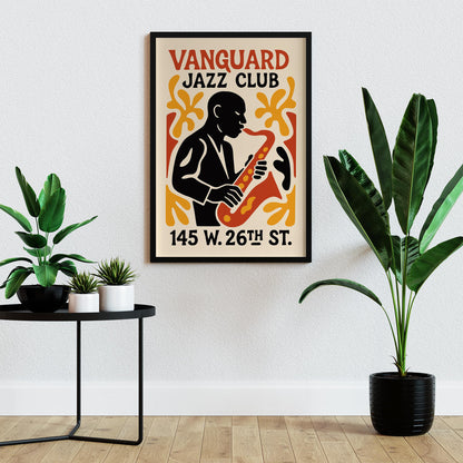 Jazz Club Sax Poster Print