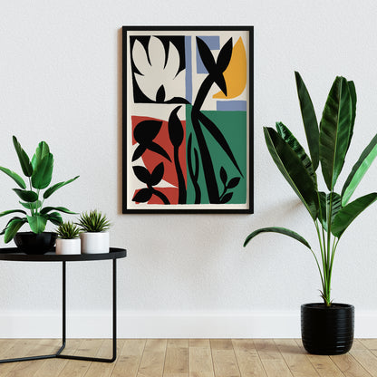 Abstract Floral Shapes Art Print