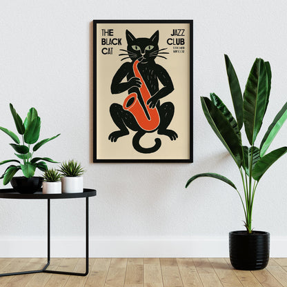 Black Cat Jazz Club Poster