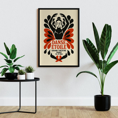 Danse Étoile Ballet Poster - French Dance Wall Art