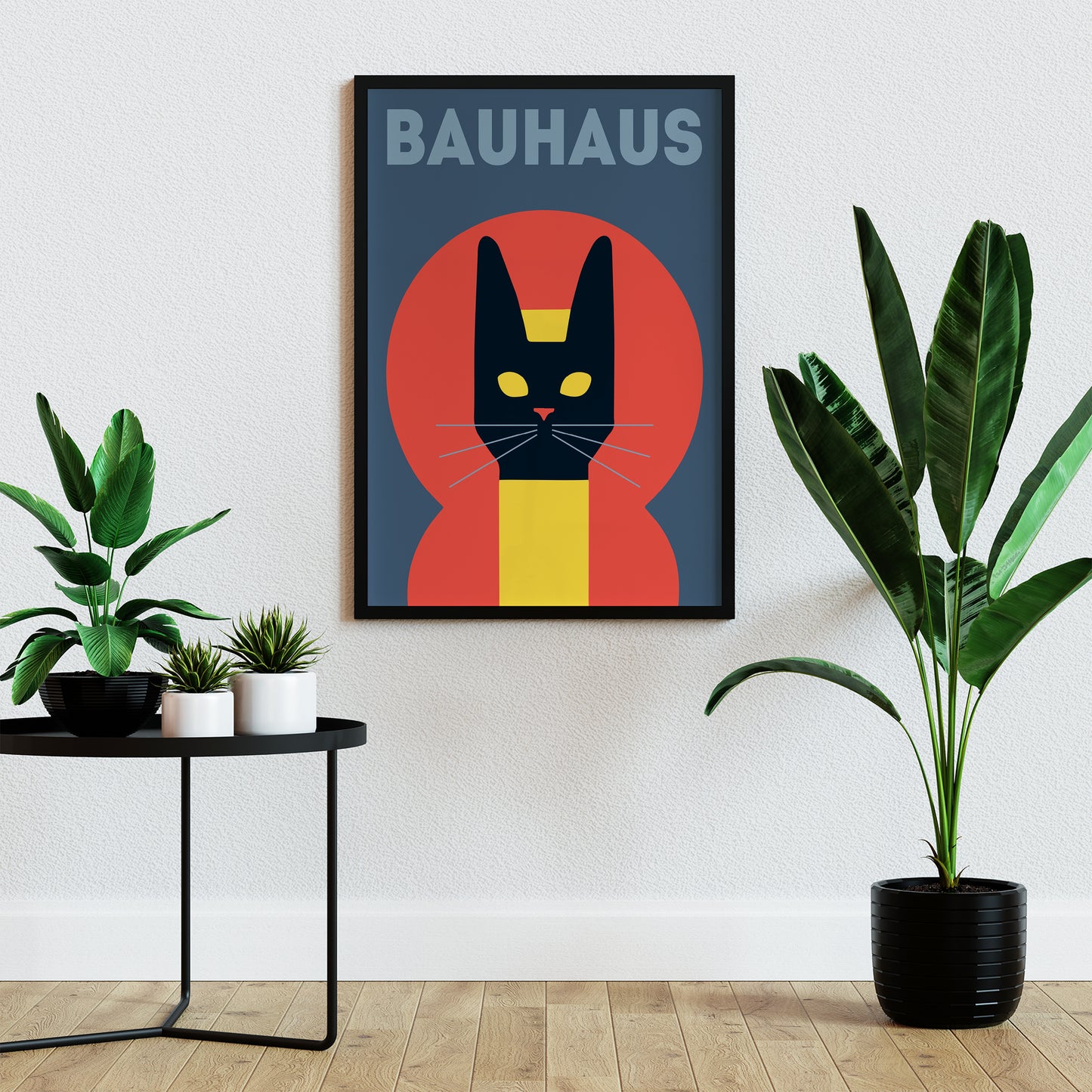 Bauhaus Cat Geometric Print