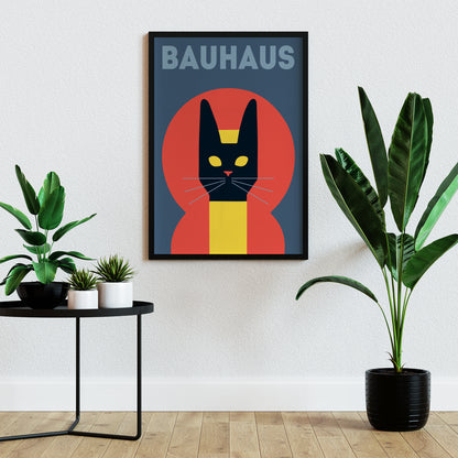 Bauhaus Cat Geometric Print