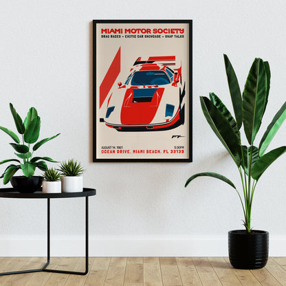 Miami Motor Art Print