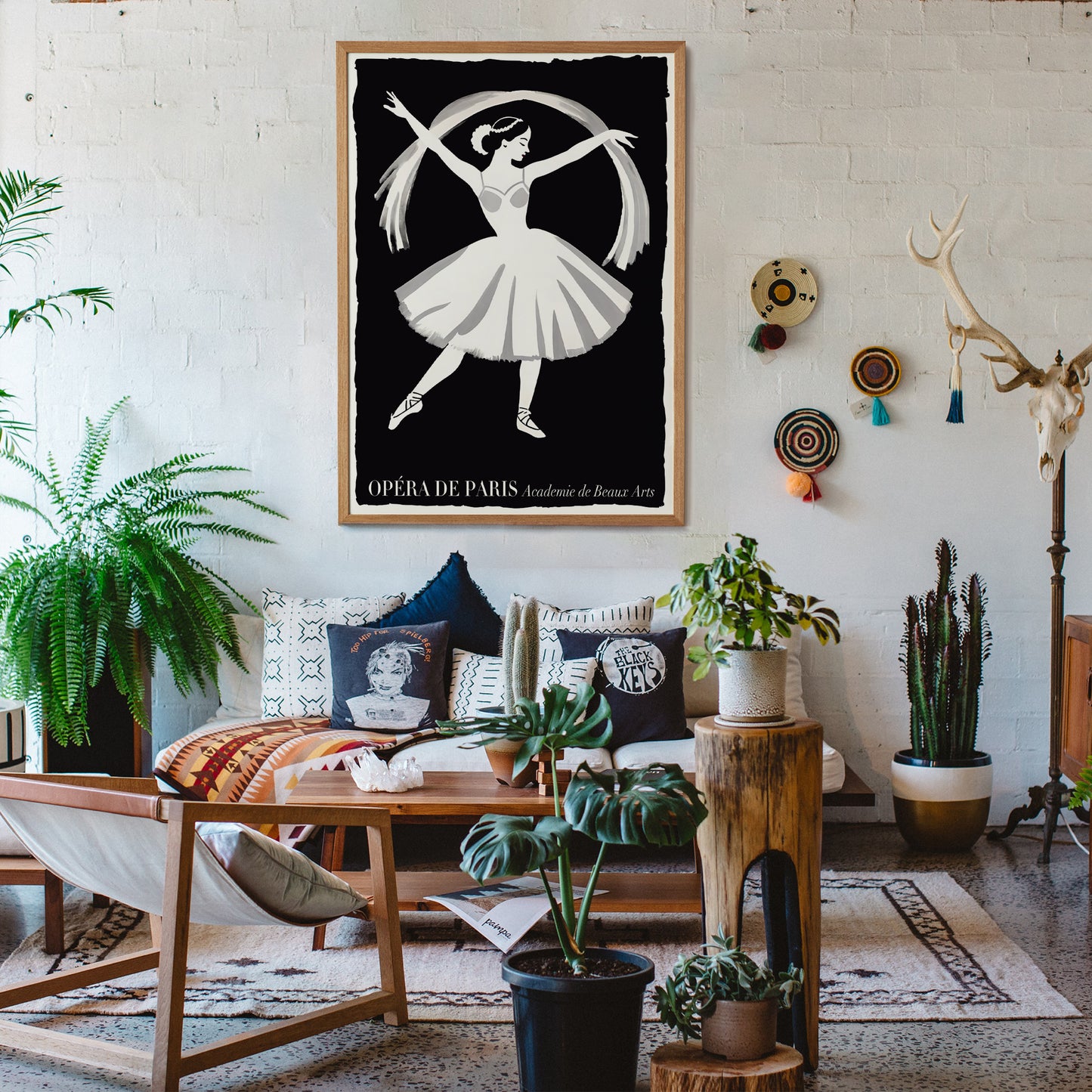 Opera De Paris - Black and White Ballerina Poster