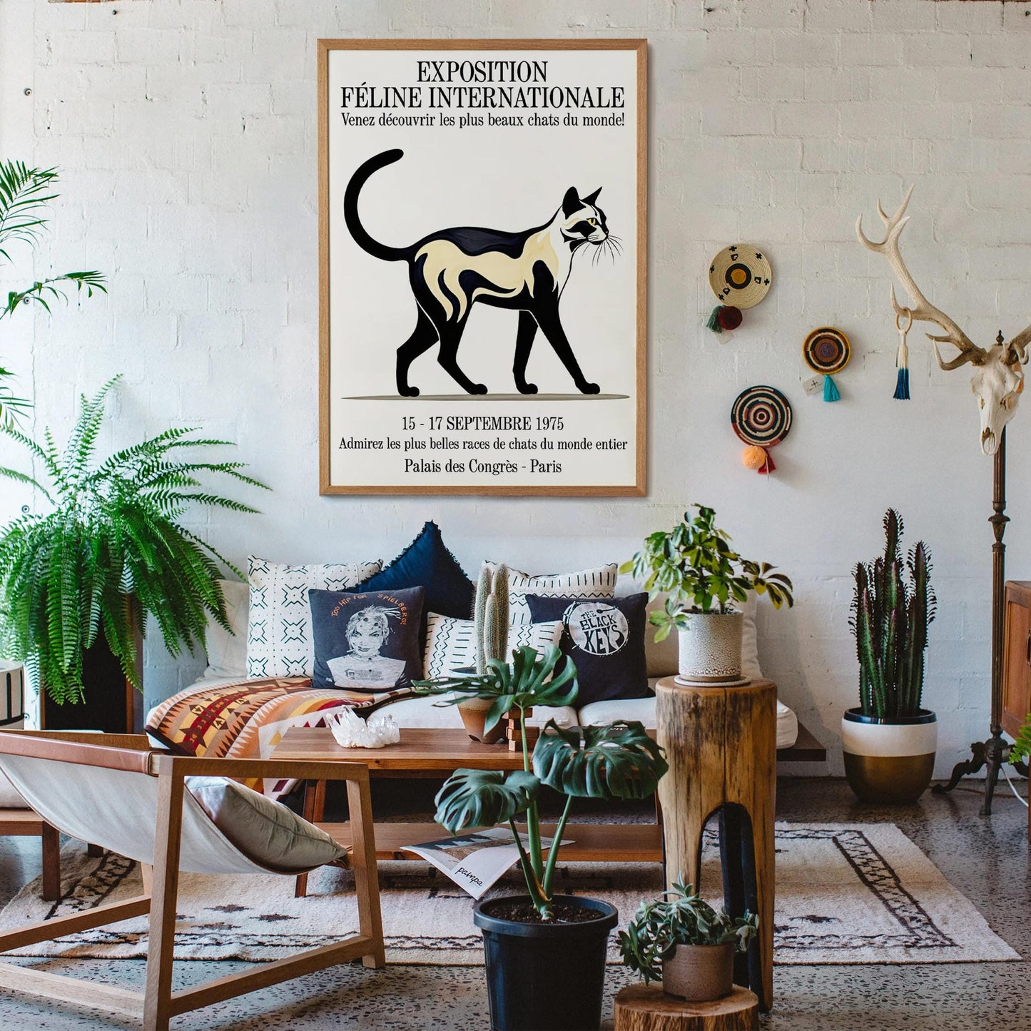 Vintage Paris Cat Exhibition Poster