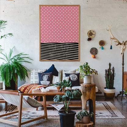 Playful Pink Dot Abstract Poster