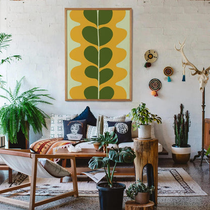 Lime Cream Abstract Wall Art 2025