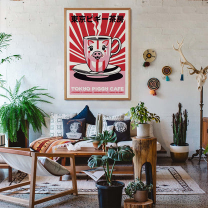 Tokyo Piggy Cafe Japanese Wall Art Print