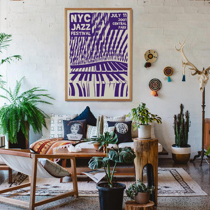 Purple Jazz Poster – NYC Festival Graphic Design