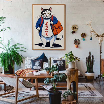 Welcome - Japanese Cat Poster