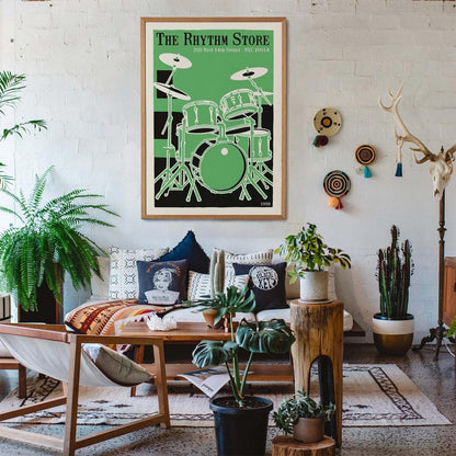 Rhythm Store Drum Poster Print