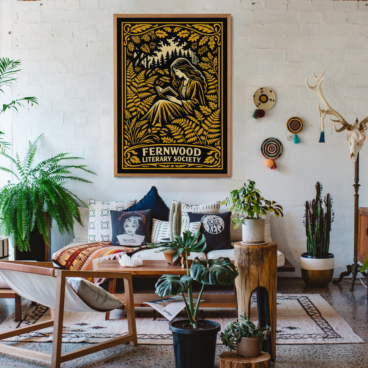Literary Society Vintage Reading Club Art Poster