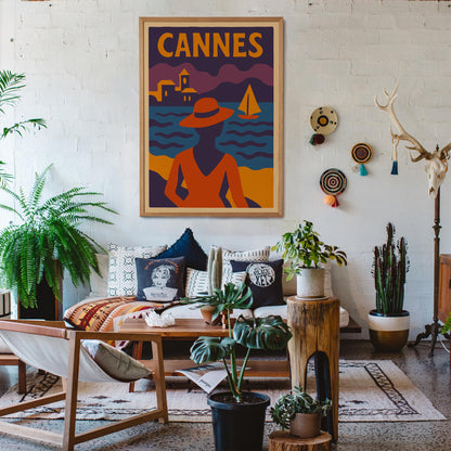 Cannes Travel Poster Print