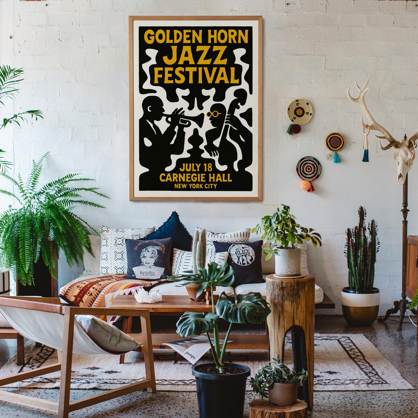 Retro Jazz Festival Poster Print