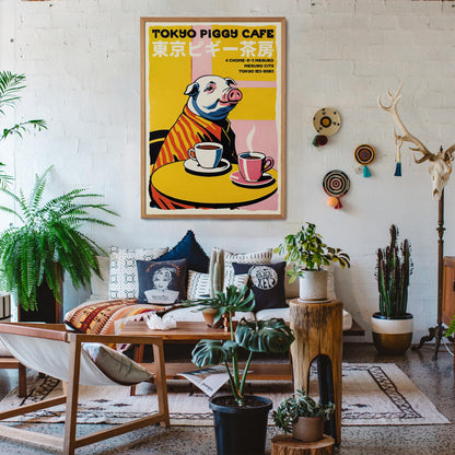 Tokyo Piggy Cafe Poster Print