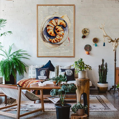 Croissant Art Print - French Breakfast Poster