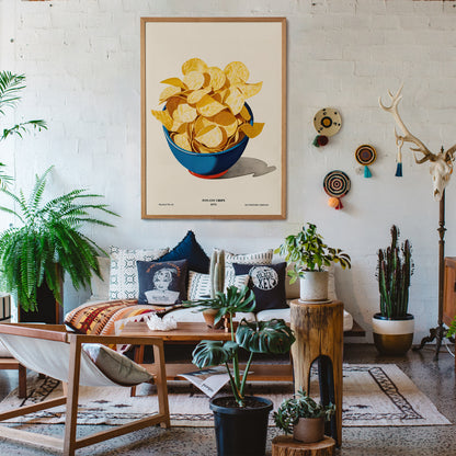 Retro Potato Chips Art Print