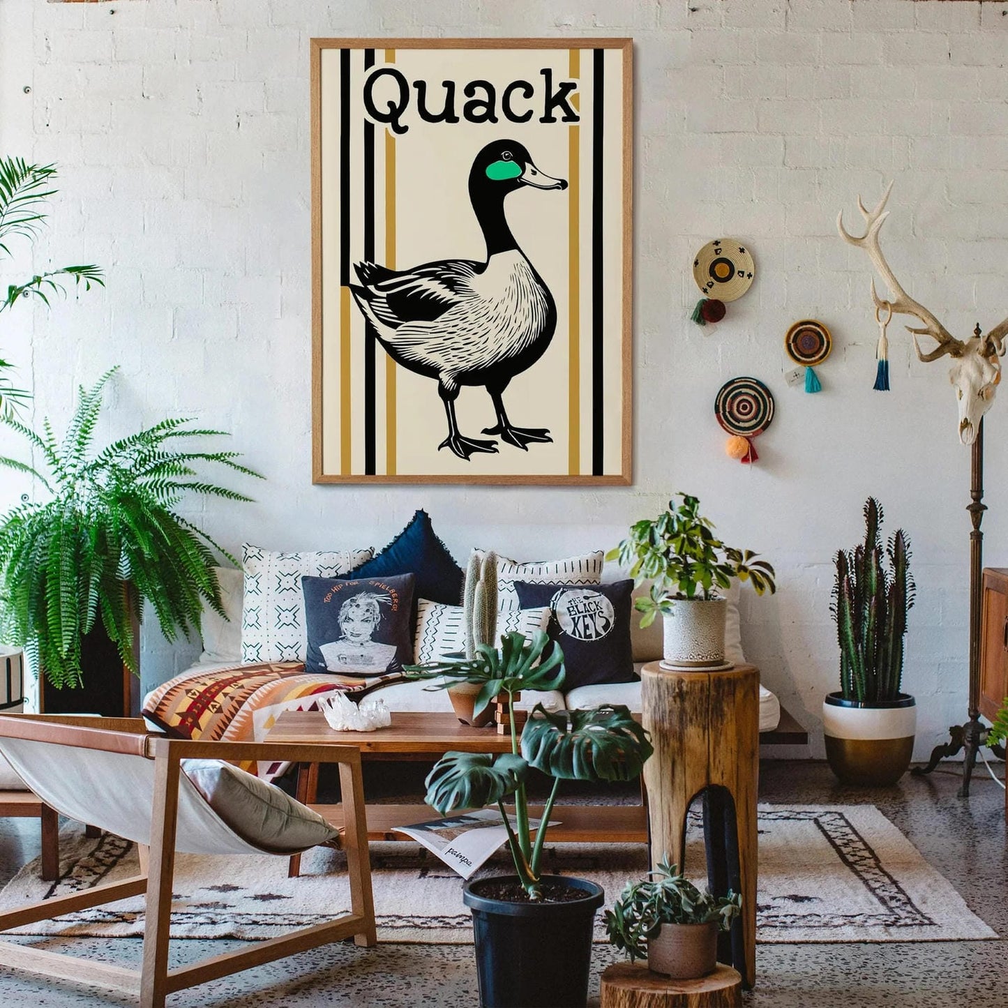 Quack Duck Mid-Century Art Print