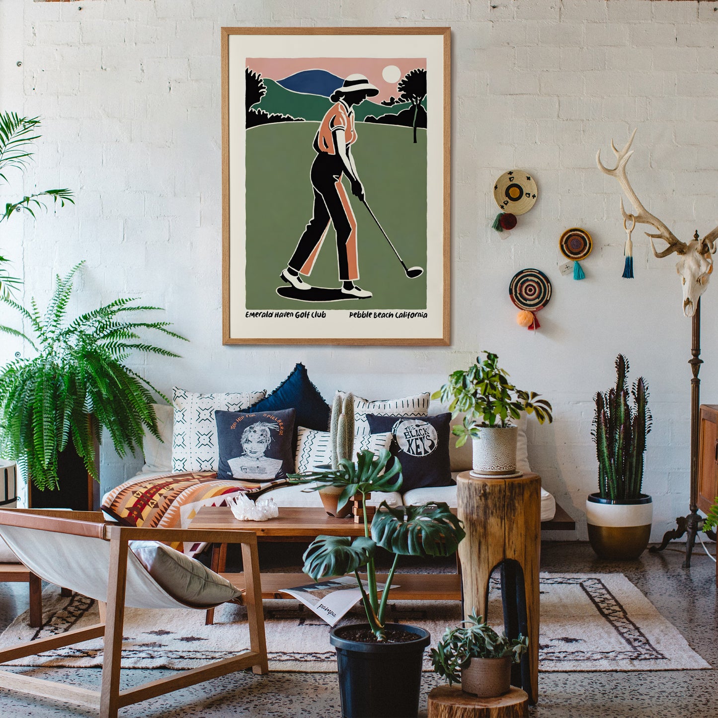 Retro Golf Club Pebble Beach Poster