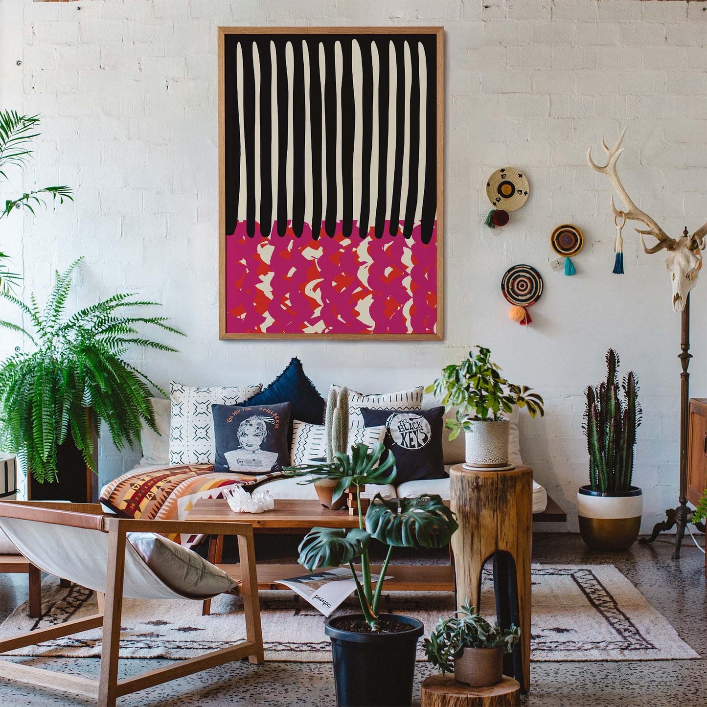 Bold Abstract Drip and Red Poster