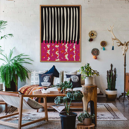 Bold Abstract Drip and Red Poster