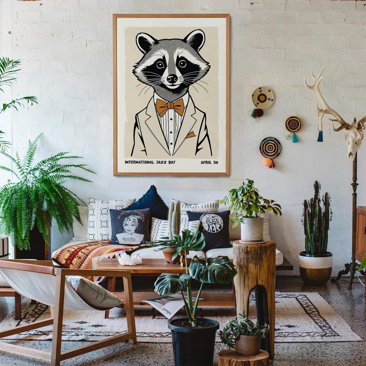 International Jazz Day Raccoon Poster