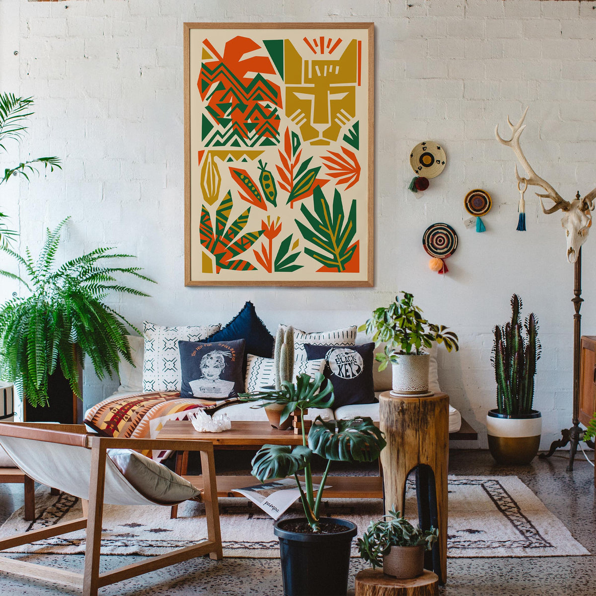 African Jungle Vibrant Poster