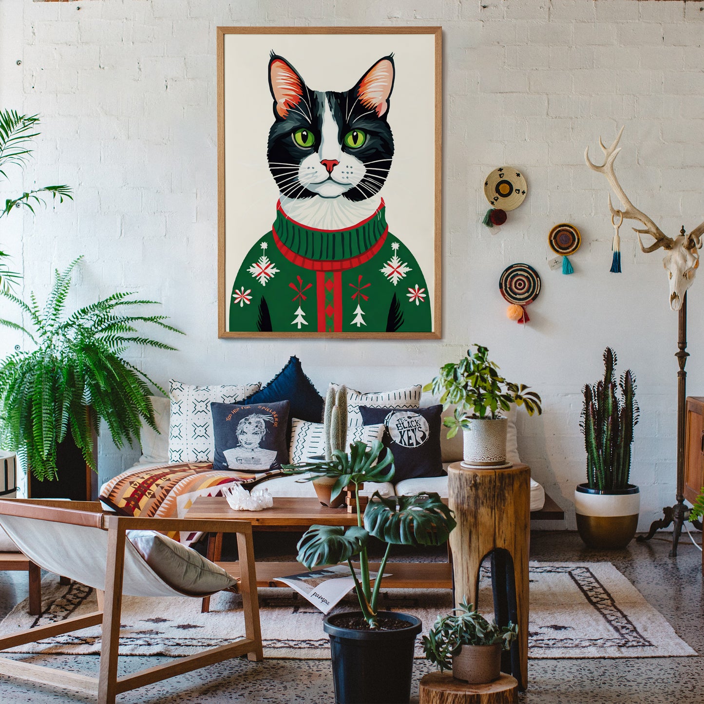 Christmas Cat Sweater Poster
