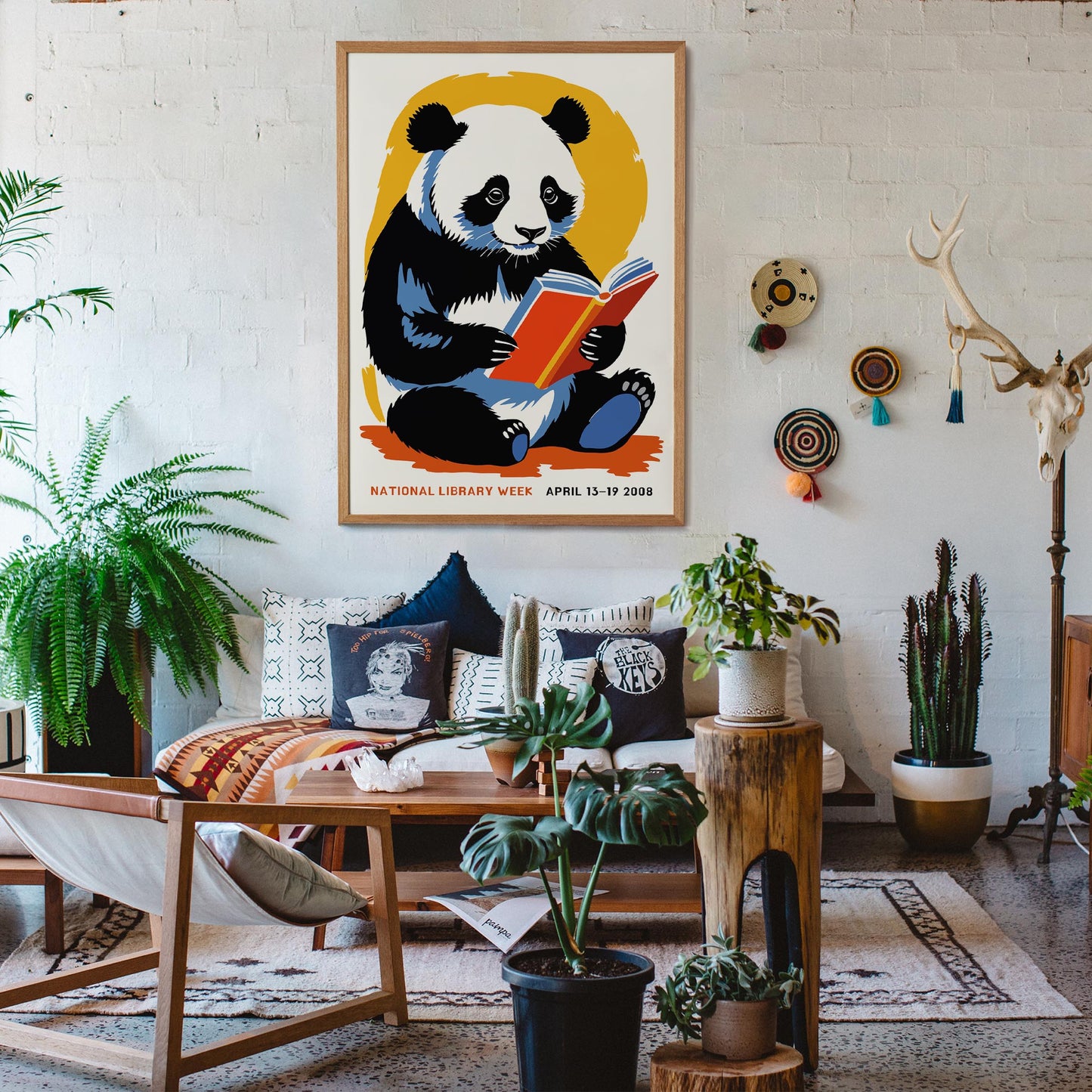 Reading Panda Wall Art