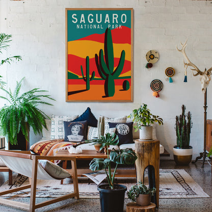 Saguaro Travel Poster