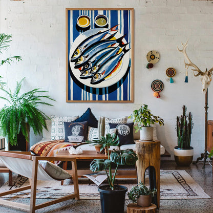 Fresh Sardines & Sauces Art Print