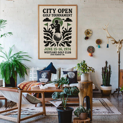 City Open Golf Poster