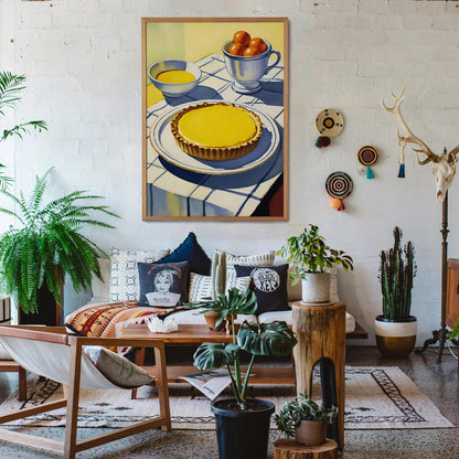 Lemon Tart Still Life Kitchen Poster