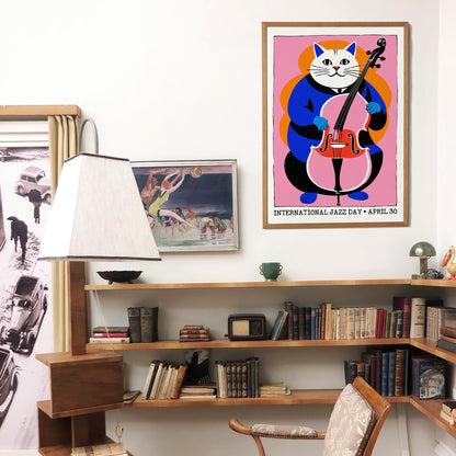 International Jazz Day Cat Poster