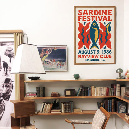 Sardine Festival Retro Poster