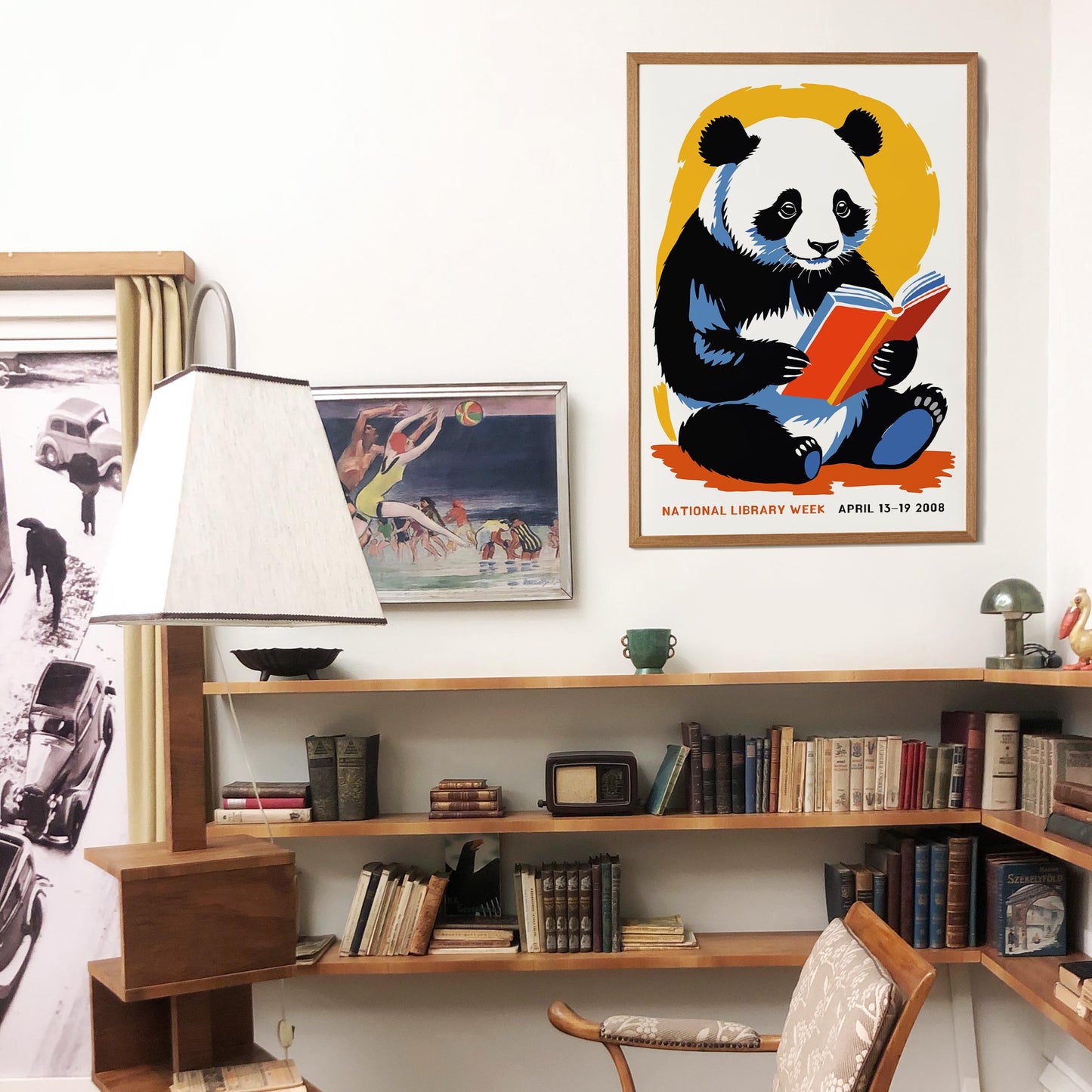 Reading Panda Wall Art