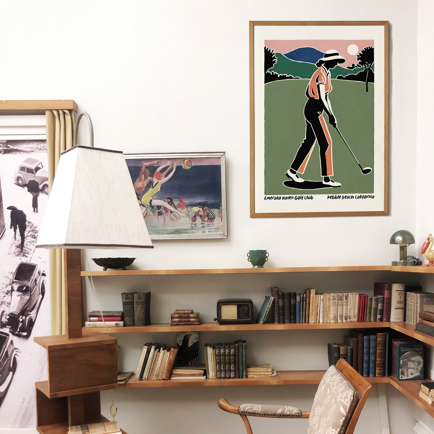 Retro Golf Club Pebble Beach Poster