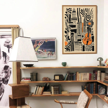 Retro NYC Jazz Music Poster