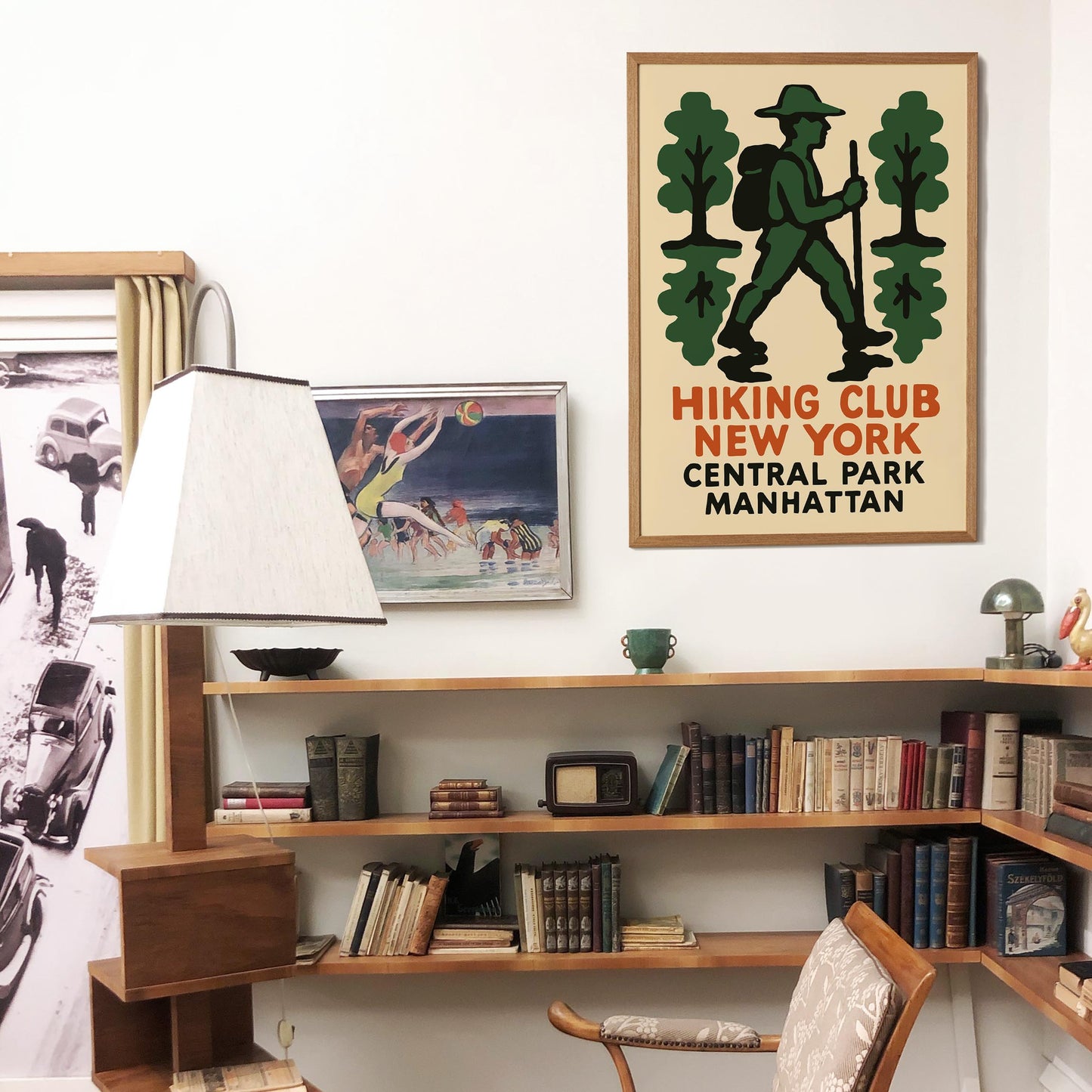 Vintage Hiking Club Central Park Wall Art