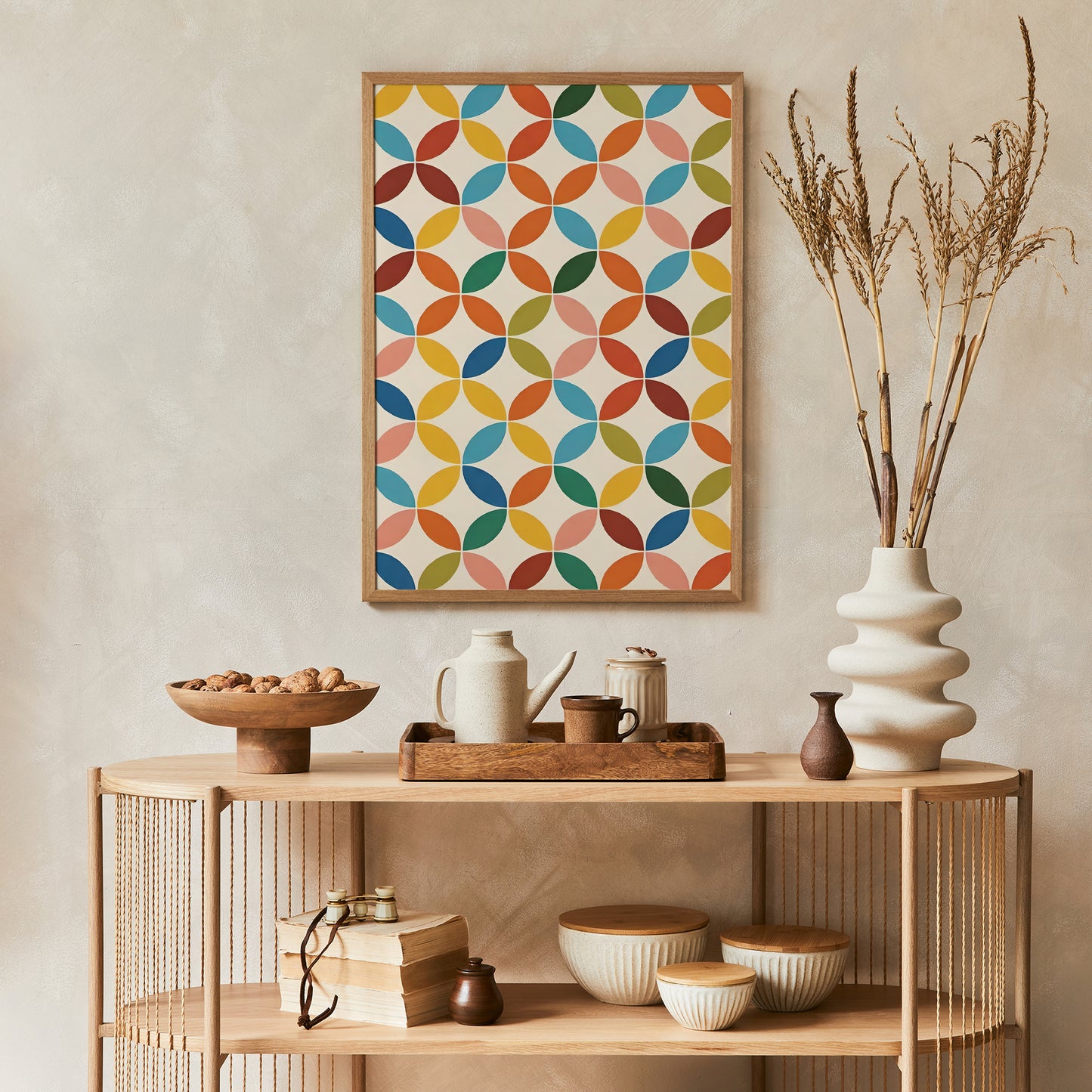 Mid Century Modern Colorful Pattern Poster