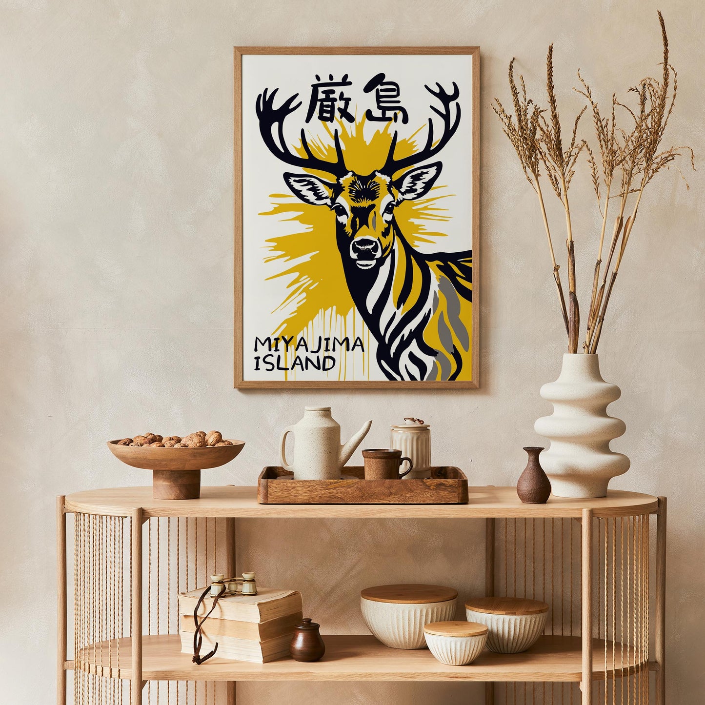 Japanese Miyajima Deer Wall Art