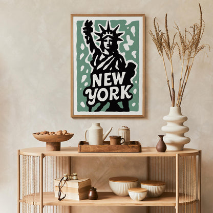 New York Statue Print