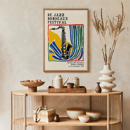 Vintage Jazz Sax Poster