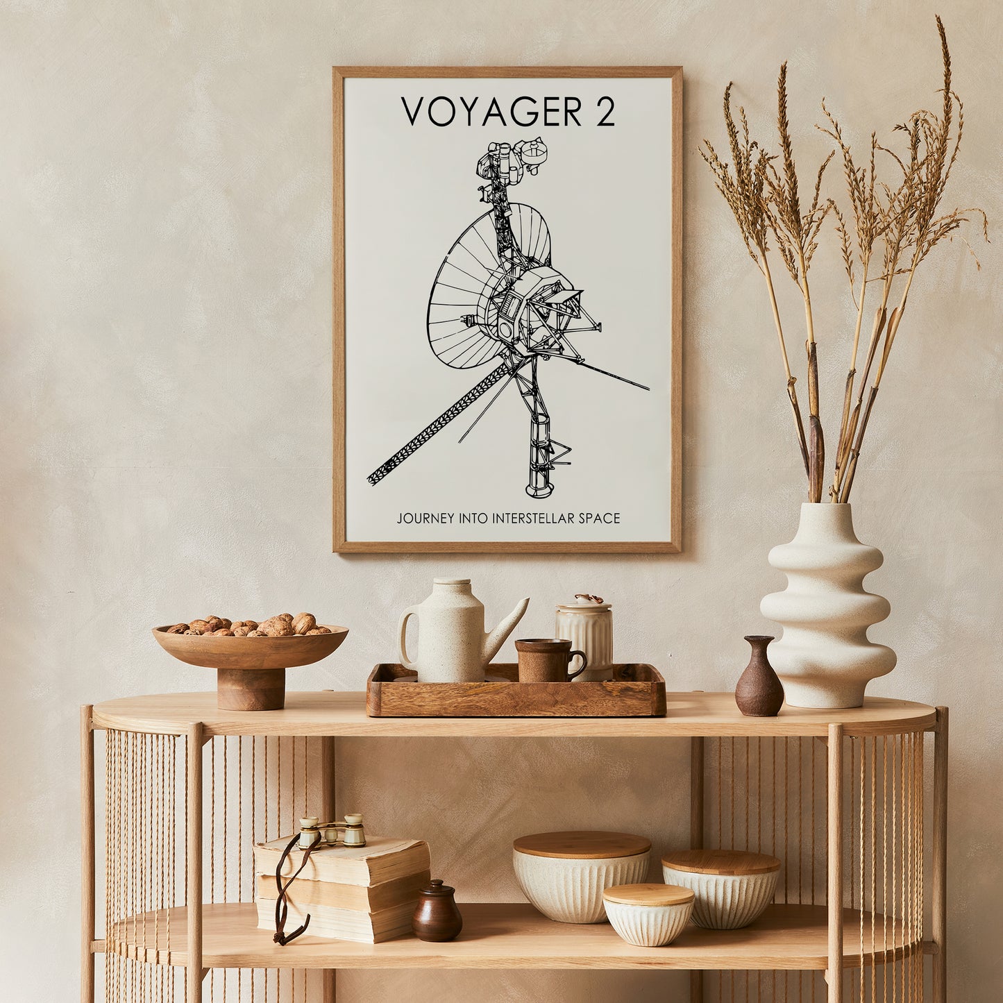 Voyager 2 Space Probe Poster