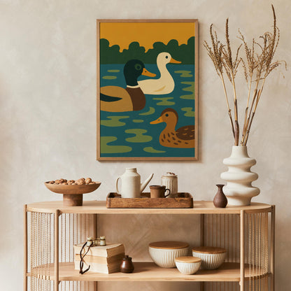 Mallard Ducks Lake Poster