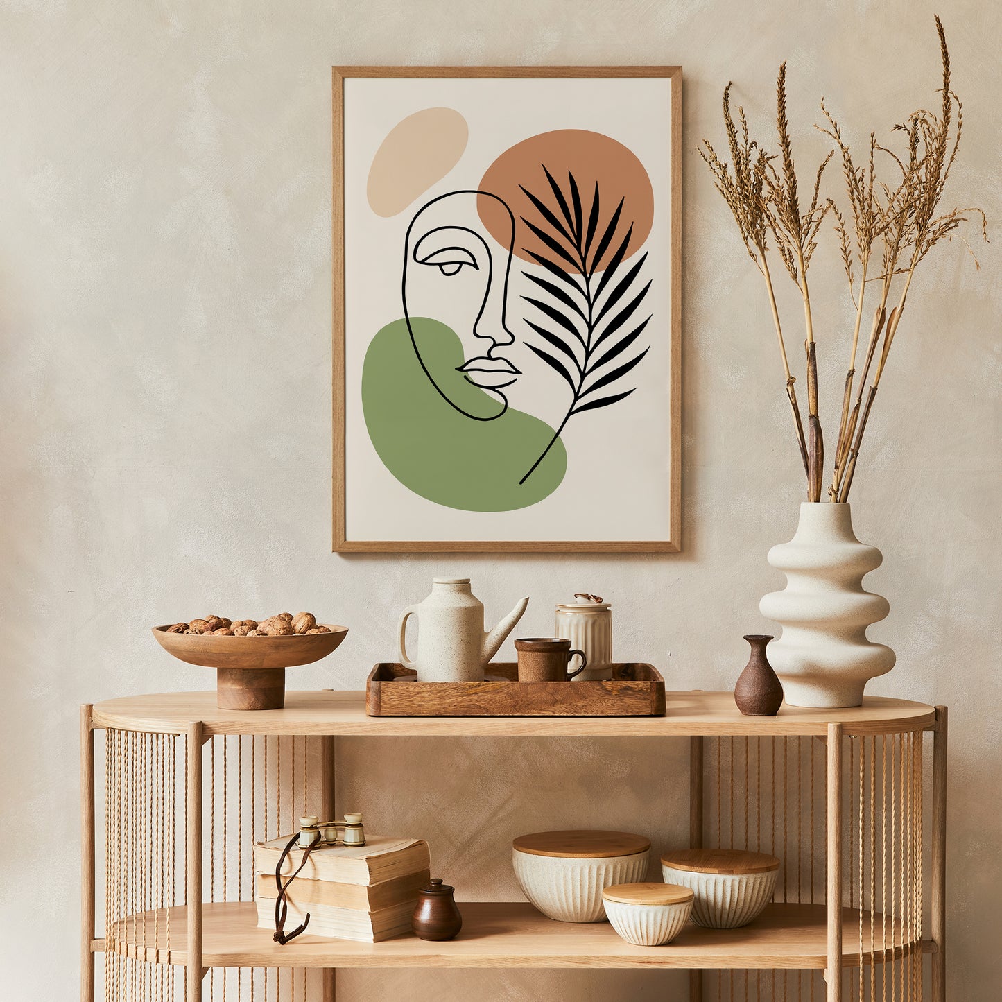 Minimalist Aesthetic Line Art Nature Print