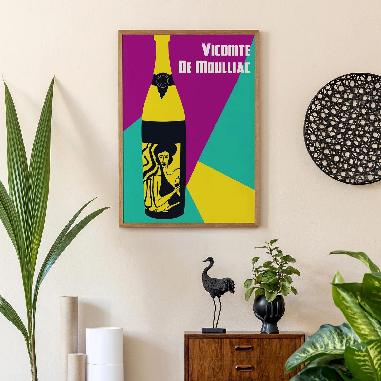 Vicomte De Moulliac Vintage Wine Poster